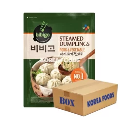Bibigo Pork & Vegetable Steamed Dumpling (560g X 15) Box – Steamed
