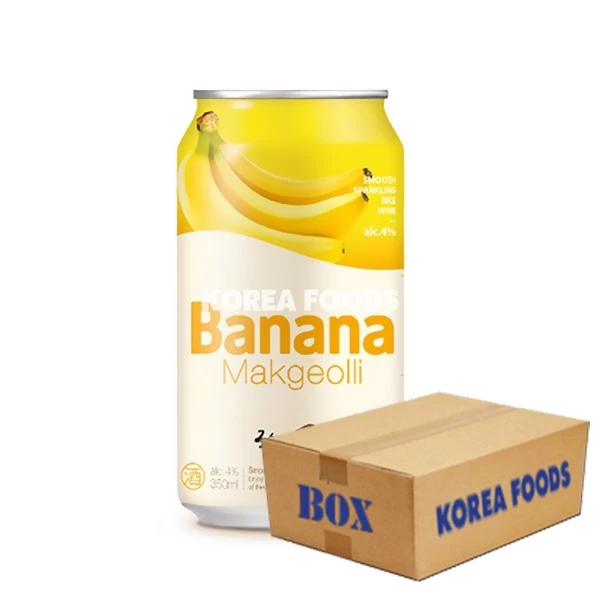 KSD Rice Makgeolli Banana Can (Alc. 4%) (350ml X 24) Box 1 KSD Rice Makgeolli Banana Can (Alc. 4%) (350ml X 24) Box