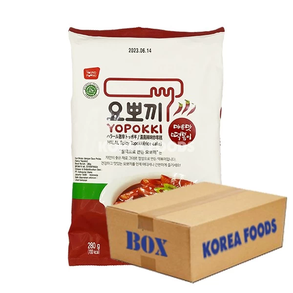 Yopokki Halal Spicy Topokki (280g X 24) Box 1 Yopokki Halal Spicy Topokki (280g X 24) Box