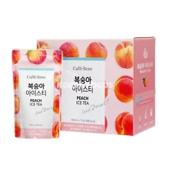 Caffebene Peach Ice Tea Pouch (190ml X 10) Pack