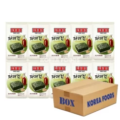 Daechun Seasoned Seaweed Dosirak (Green) (4.5g X 10 Packs X 12) Box