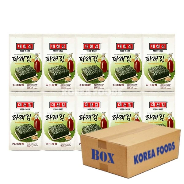 Daechun Seasoned Seaweed Dosirak (Green) (4.5g X 10 Packs X 12) Box 1 Daechun Seasoned Seaweed Dosirak (Green) (4.5g X 10 Packs X 12) Box