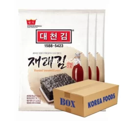 Daechun Seasoned Seaweed Full Sheet (Original) (20g X 3 Packs X 12) Box