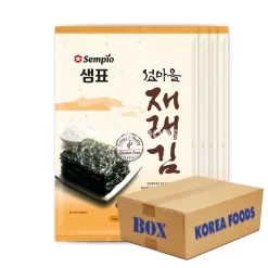 Sempio Jaerae Gim, Savory Roasted Korean Seaweed ((20g X 4) X 12) Box