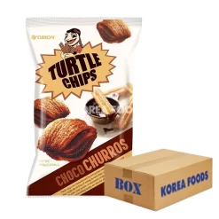 Orion Turtle Chips Choco Churros (Chocolate Flavour Fried Pastries) (160g X 12) Box