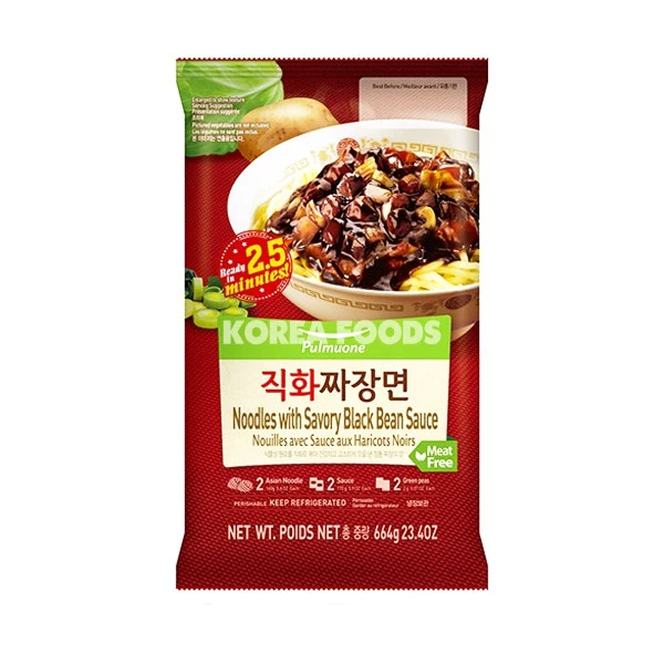Pulmuone Noodles With Savory Black Bean Sauce 664g 1 Pulmuone Noodles With Savory Black Bean Sauce 664g
