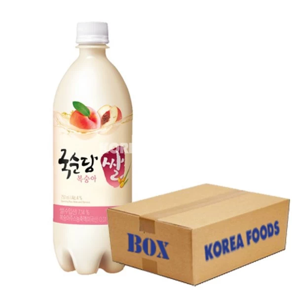 KSD Rice Makgeolli Peach (Alc. 3%) 750ml X 20 Bottles (Box) 1 KSD Rice Makgeolli Peach (Alc. 3%) 750ml X 20 Bottles (Box)