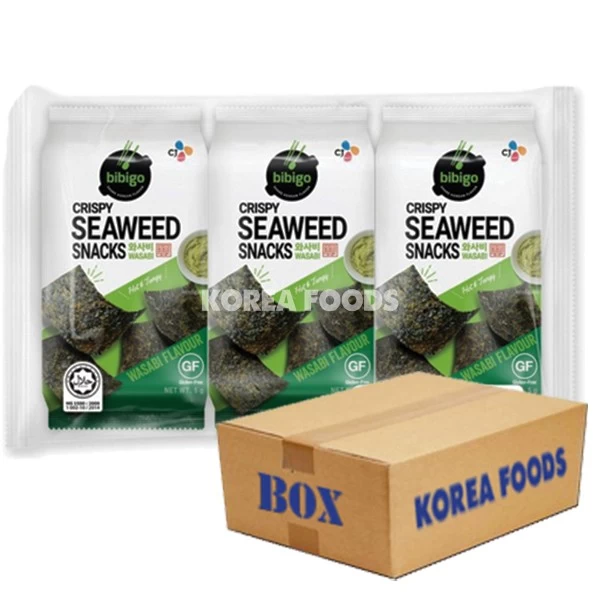 Crispy Seaweed Snacks (Wasabi) (5g X 3 X 12 Packs) Box 1 Crispy Seaweed Snacks (Wasabi) (5g X 3 X 12 Packs) Box